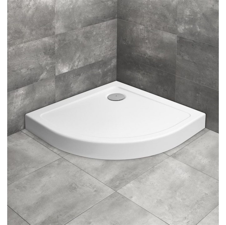 Dušas paliktnis pusapaļš Radaway Doros A Compact 90x90, balts