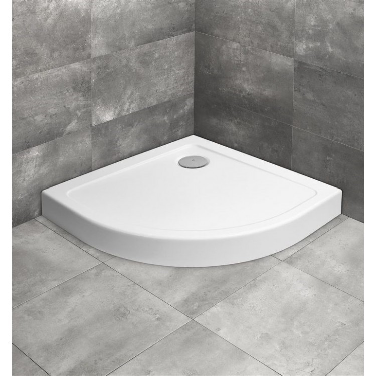 Dušas paliktnis pusapaļš Radaway Doros A Compact 80x80, balts