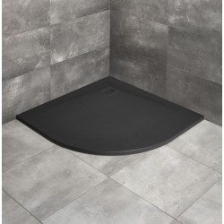 Dušas paliktnis pusapaļš Radaway KYNTOS A 90x90cm, melns