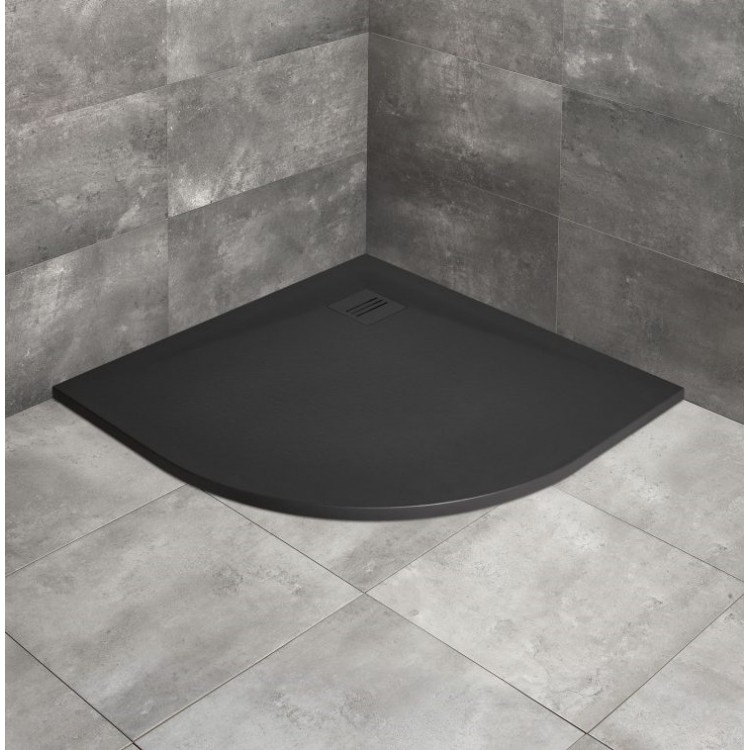 Dušas paliktnis pusapaļš Radaway KYNTOS A 80x80cm, melns Dušas paliktnis pusapaļš Radaway KYNTOS A 80x80cm, melns