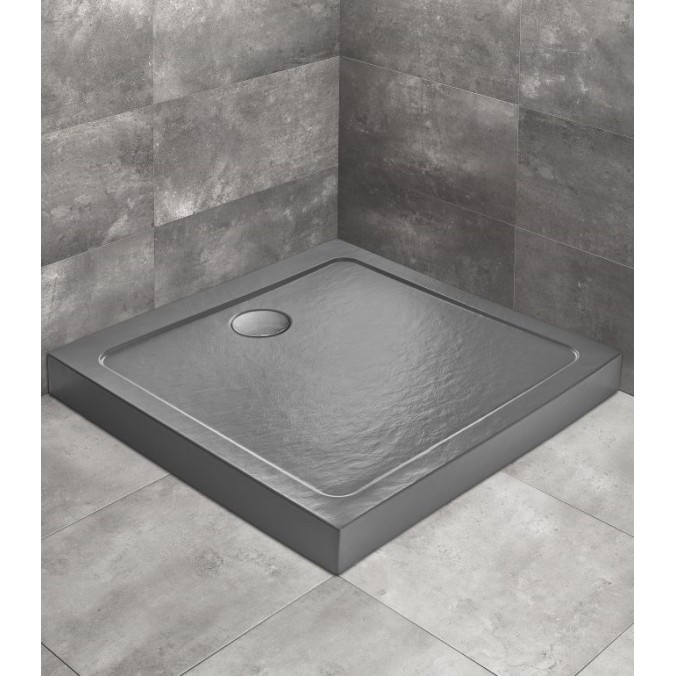 Dušas paliktnis kvadrātveida Radaway DOROS C Compact 90x90cm, antracīts akmens