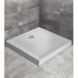 Dušas paliktnis kvadrātveida Radaway DOROS C Compact 90x90cm, balts akmens