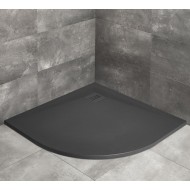 Dušas paliktnis pusapaļš Radaway KYNTOS A 90x90cm, antracīts