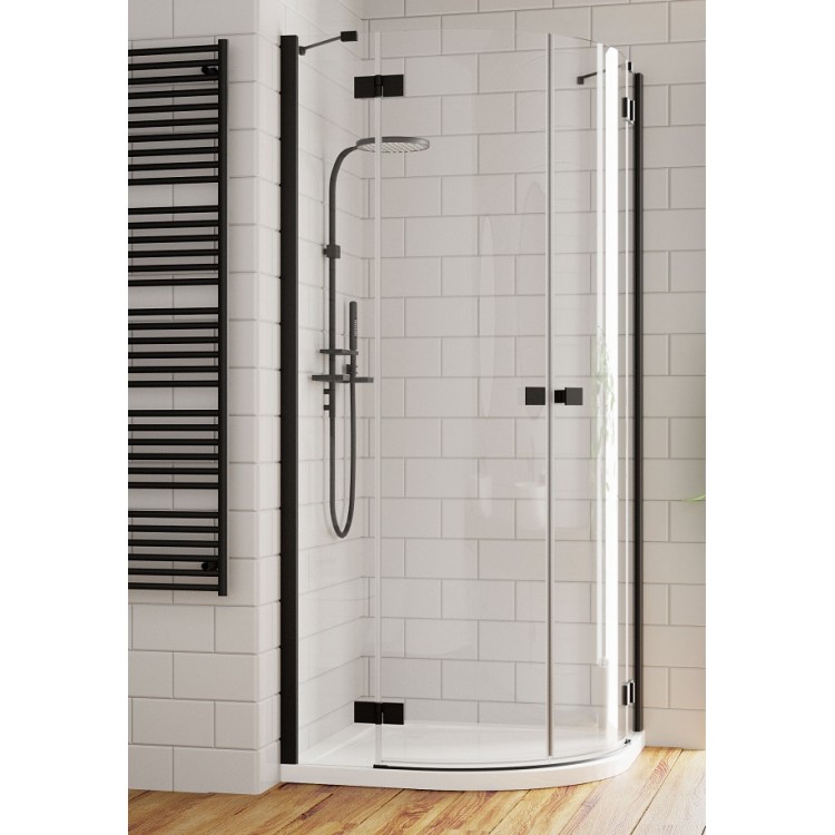 Dušas stūris pusapaļš Radaway Essenza New Black PDD 80x80 cm Dušas stūris pusapaļš Radaway Essenza New Black PDD 80x80 cm