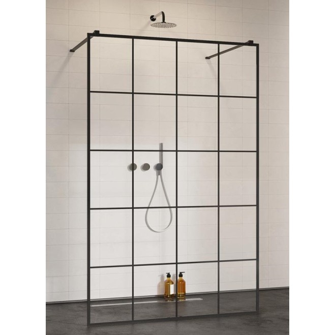 Dušas siena Radaway Modo New Black I Factory 120x200cm