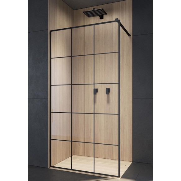 Dušas siena Radaway Modo New Black II Factory 100x200cm