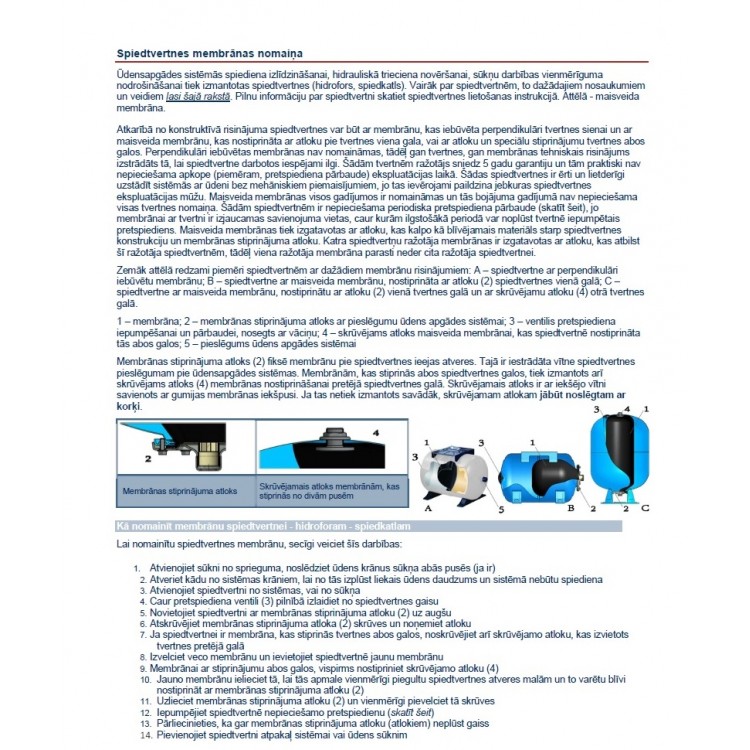 Elbi Membrāna spiedkatlam AF 150, 200L, 770066 Elbi Membrāna spiedkatlam AF 150, 200L, 770066