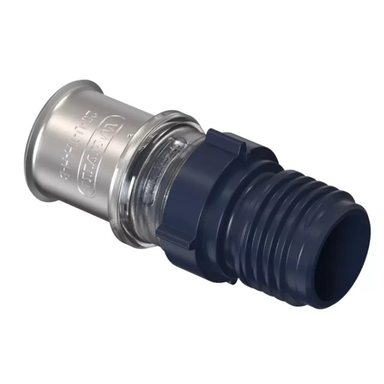 Presējamā pāreja ar ārējo vītni daudzslāņu caurulēm 20 x 1/2'' Wavin U Presējamā pāreja ar ārējo vītni daudzslāņu caurulēm 20 x 1/2'' Wavin U