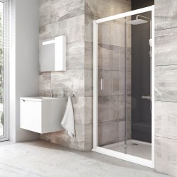 Dušas durvis RAVAK Blix BLDP2 110cm, balts/caurspīdīgs