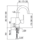Izlietnes maisītājs CUADRO-TRES, hroms 106606