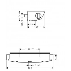 Termostata dušas maisītājs Hansgrohe Ecostat Select, hroms 13161000