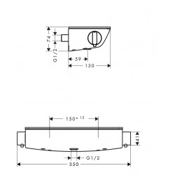 Termostata dušas maisītājs Hansgrohe Ecostat Select, hroms/balts 13161400