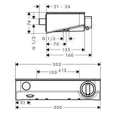 Termostata dušas maisītājs Hansgrohe ShowerTablet Select 300, hroms 13171000