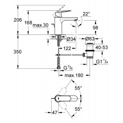 Izlietnes maisītājs Grohe Eurosmart Cosmo, 23325 000