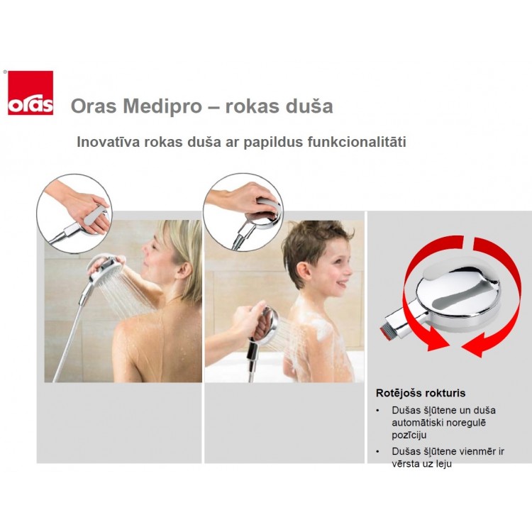 Rokas duša ORAS MEDIPRO 100mm, 242055 Rokas duša ORAS MEDIPRO 100mm, 242055