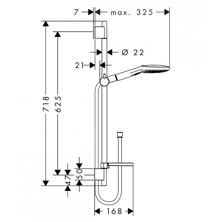 Dušas komplekts Hansgrohe Raindance Select E120 3jet 26620000 Dušas komplekts Hansgrohe Raindance Select E120 3jet 26620000