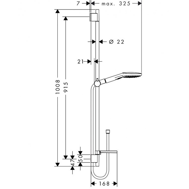 Dušas komplekts Hansgrohe Raindance Select E120 3jet 26621400 Dušas komplekts Hansgrohe Raindance Select E120 3jet 26621400