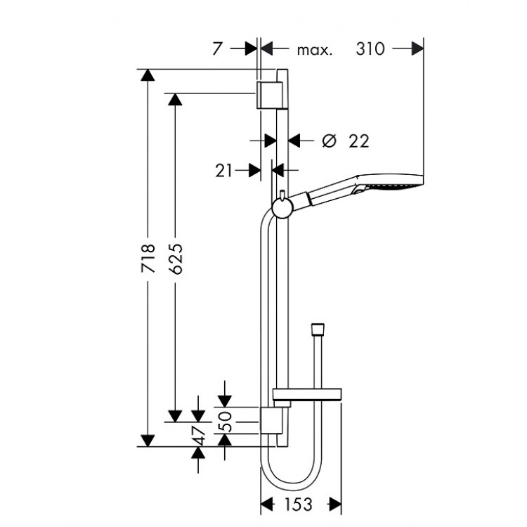 Dušas komplekts Hansgrohe Raindance Select S120 3jet 26630000 Dušas komplekts Hansgrohe Raindance Select S120 3jet 26630000