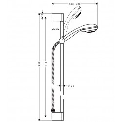 Dušas komplekts Hansgrohe Crometta 85 Multi 27766000