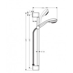 Dušas komplekts Hansgrohe Crometta 85 Multi 27767000