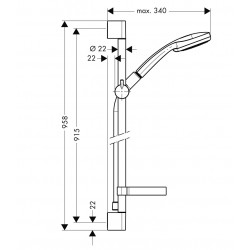 Dušas komplekts Hansgrohe Croma 100 Vario 27771000