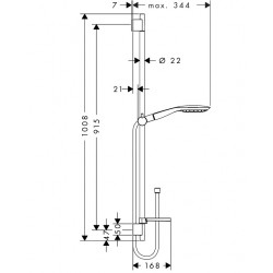 Dušas komplekts Hansgrohe Raindance Select E150 3jet 27857000