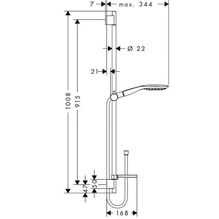 Dušas komplekts Hansgrohe Raindance Select E150 3jet 27857000 Dušas komplekts Hansgrohe Raindance Select E150 3jet 27857000