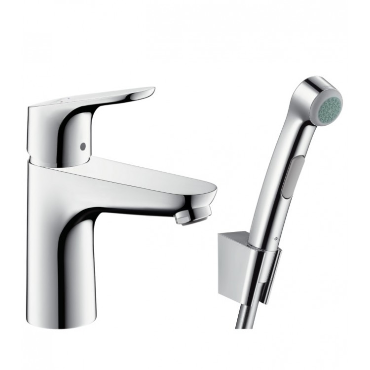 Izlietnes maisītājs ar bidetta rokas dušu Hansgrohe Focus 100, 31927000 Izlietnes maisītājs ar bidetta rokas dušu Hansgrohe Focus 100, 31927000