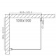 Dušas stūris kvadrātveida Duschy Corner 1000x1000,tonēts stikls 2x5232-100