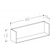 Vannas istabas plaukts KAME 40cm, white/antracite grey Vannas istabas plaukts KAME 40cm, white/antracite grey