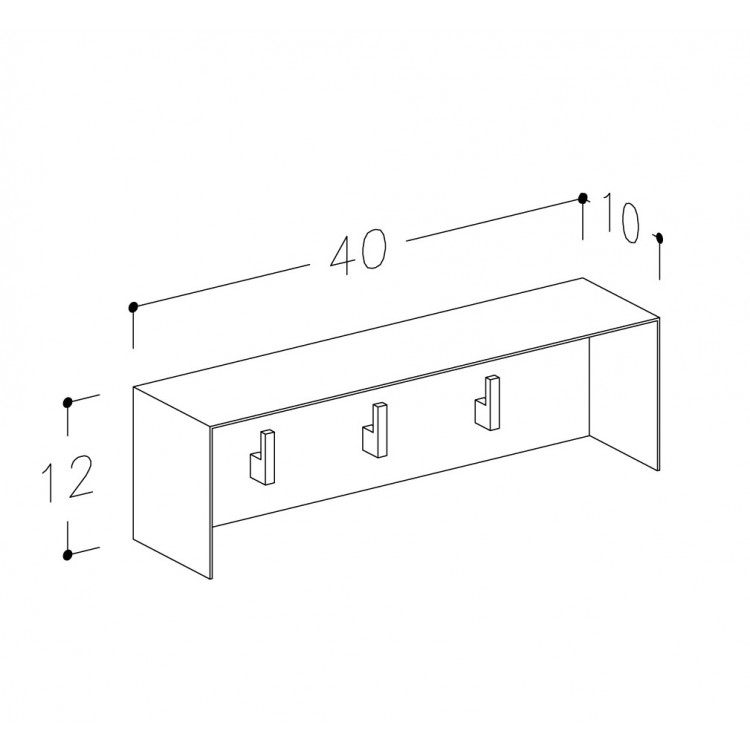 Pakaramais ar 3 āķiem KAME 40cm, AC1702-40/W/BL