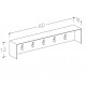 Pakaramais ar 5 āķiem KAME 40cm, AC1702-60/W/WH Pakaramais ar 5 āķiem KAME 40cm, AC1702-60/W/WH