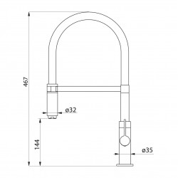 Virtuves izlietnes maisītājs Helika Colos, 2003-001