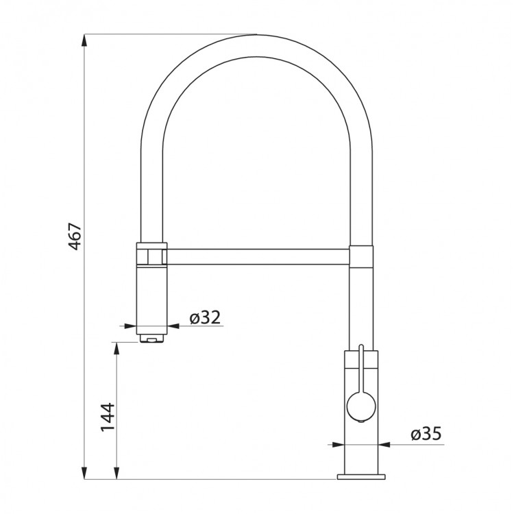 Virtuves izlietnes maisītājs Helika Colos, 2003-001