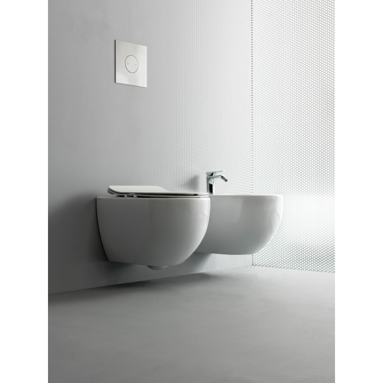 Tualetes pods piekaramais AXA Glomp No-Rim ar Soft Close vāku