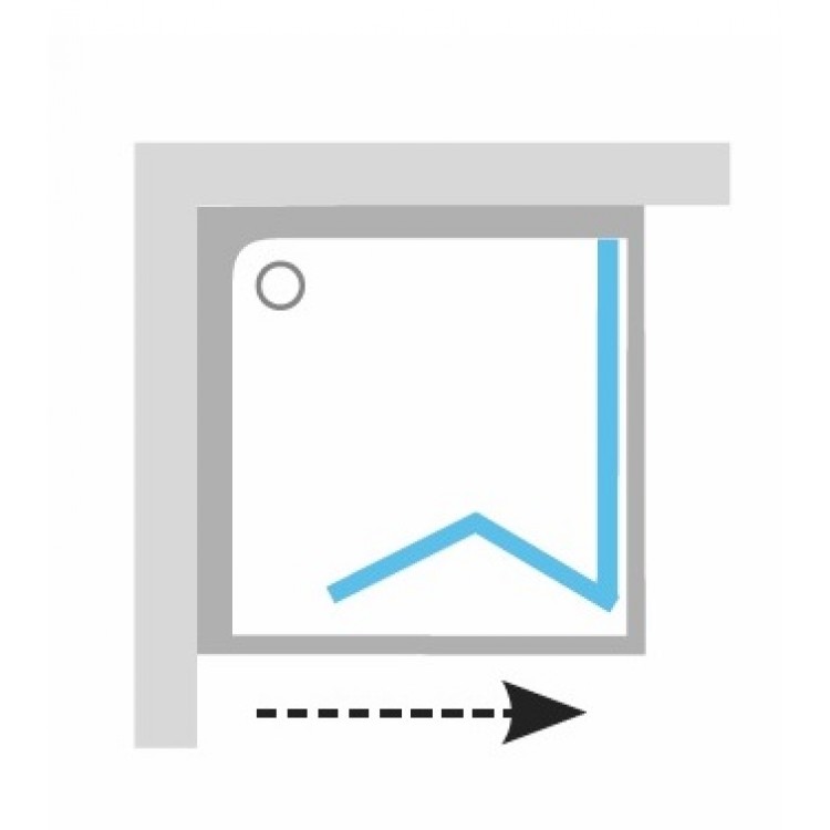 Dušas stūris kvadrātveida RAVAK BLPSZ+BLDZ2 80x80 cm,stikls