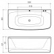 Taisnstūra vanna Balteco LOOP 188x89cm Taisnstūra vanna Balteco LOOP 188x89cm