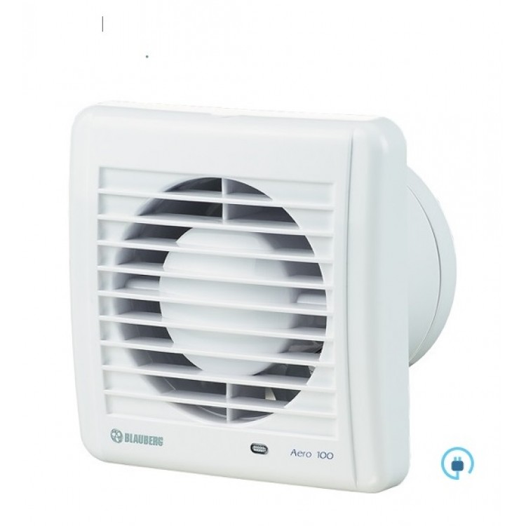 Sadzīves ventilators Blauberg Aero 100S ar slēdzi Sadzīves ventilators Blauberg Aero 100S ar slēdzi