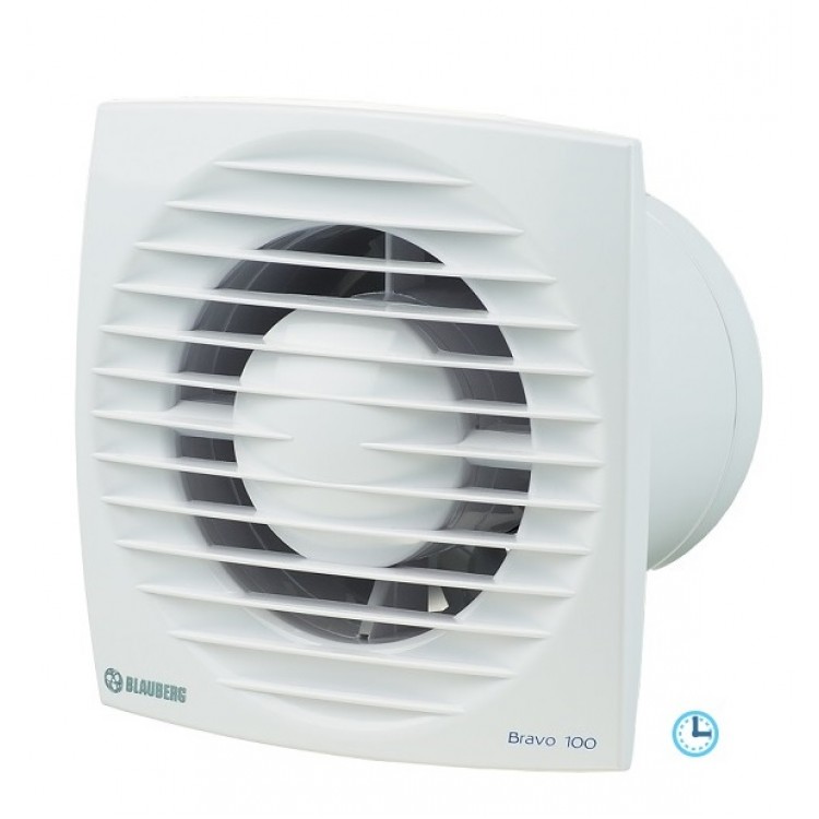 Sadzīves ventilators Blauberg Bravo 100T ar taimeri Sadzīves ventilators Blauberg Bravo 100T ar taimeri