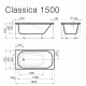 Taisnstūra vanna Vispool CLASSICA 150x75 Taisnstūra vanna Vispool CLASSICA 150x75