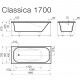 Taisnstūra vanna Vispool CLASSICA 170x75 Taisnstūra vanna Vispool CLASSICA 170x75