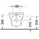 Tualetes pods piekaramais Duravit DuraStyle Basic Rimless ar Soft Close vāku, 45620900A1 Tualetes pods piekaramais Duravit DuraStyle Basic Rimless ar Soft Close vāku, 45620900A1