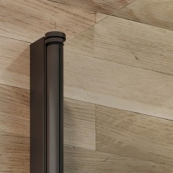 Dušas siena Duschy Wall Black 80 cm, 5472-80