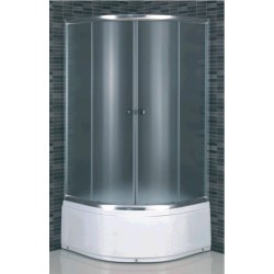 Dušas stūris pusapaļš Gotland  80x80cm ar paliktni, 39162