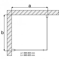 Dušas stūris kvadrātveida Duschy Corner 900x900, 5222-90/5232-90