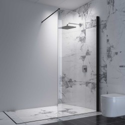 Dušas siena Duschy Wall Black 80 cm, 5472-80