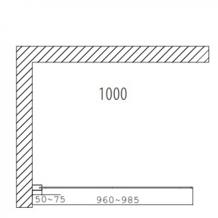 Dušas siena Duschy Wall 100 cm, tonēts stikls 5222-100 Dušas siena Duschy Wall 100 cm, tonēts stikls 5222-100