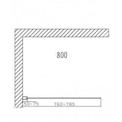 Dušas siena Duschy Wall 80 cm, caurspīdīgs stikls 5221-80