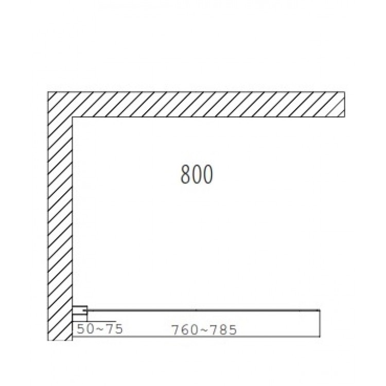 Dušas siena Duschy Wall 80 cm, caurspīdīgs stikls 5221-80 Dušas siena Duschy Wall 80 cm, caurspīdīgs stikls 5221-80