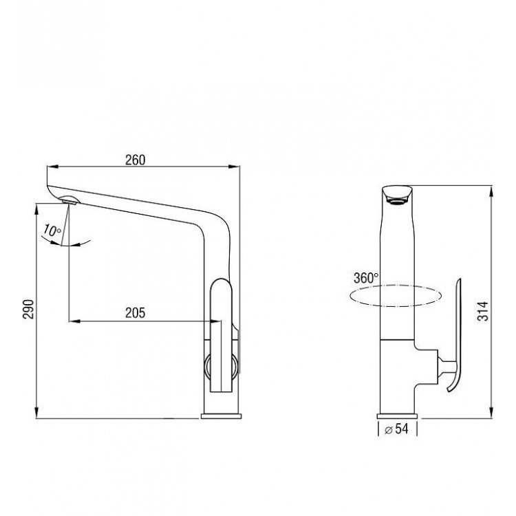 Virtuves izlietnes maisītājs Art Platino EMIRA